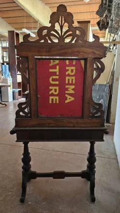 Pamono Antique Walnut Dressing Table with Friezes><noscript><img width=