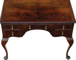 Sale Pamono Antique Walnut Figured 5-Drawer Writing Desk or Dressing Table, 1910s