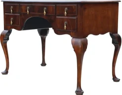 Sale Pamono Antique Walnut Figured 5-Drawer Writing Desk or Dressing Table, 1910s
