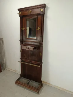 Pamono Antique Walnut Wall Coat Rack> Racks, Hooks & Valets