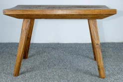 Online Pamono Antique Waxed Butcher's Block Table, Late 19th Century