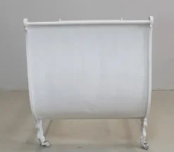 New Pamono Antique White Cast Iron Crib, 1900s