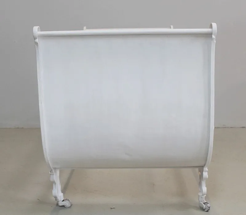 New Pamono Antique White Cast Iron Crib, 1900s