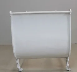 New Pamono Antique White Cast Iron Crib, 1900s