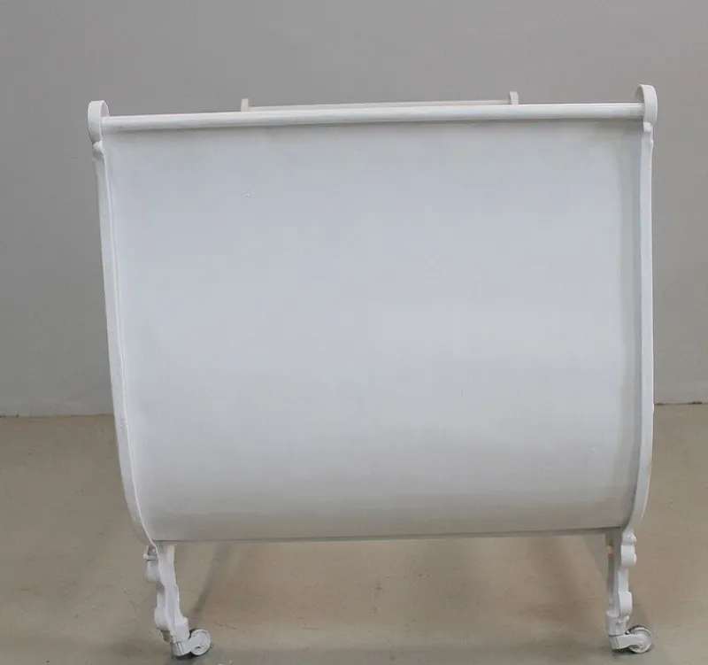 New Pamono Antique White Cast Iron Crib, 1900s
