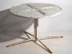 Discount Pamono Antique White Round Outdoor Table, 1930s