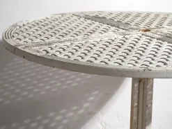 Pamono Antique White Round Outdoor Table, 1930s><noscript><img width=
