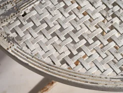 Pamono Antique White Round Outdoor Table, 1930s><noscript><img width=