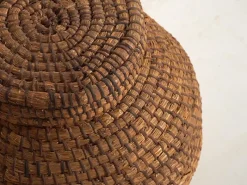 Pamono Antique Wicker Basket with Lid, 1920s> Trunks Crates & Baskets