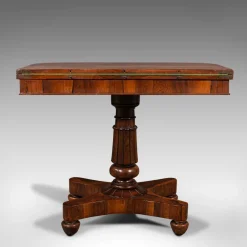 Pamono Antique William IV English Fold-Over Card Table, 1835><noscript><img width=