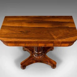 Pamono Antique William IV English Fold-Over Card Table, 1835><noscript><img width=
