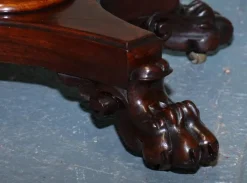 Pamono Antique William IV Folding Pedestal Card Table, 1830s><noscript><img width=