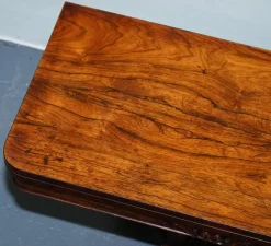 Pamono Antique William IV Folding Pedestal Card Table, 1830s><noscript><img width=
