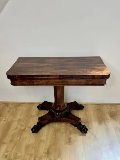 Pamono Antique William IV Rosewood Card Table, 1830s> Game Tables