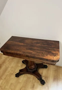 Pamono Antique William IV Rosewood Card Table, 1830s> Game Tables