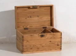 Pamono Antique Wood Chest, 1920s><noscript><img width=