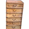 Pamono Antique Wood Travel Chest of Drawers with Metal Finish, 1900> Dressers, Commodes & Chests
