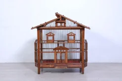 New Pamono Antique Wooden Bird House, 1890s