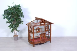 New Pamono Antique Wooden Bird House, 1890s
