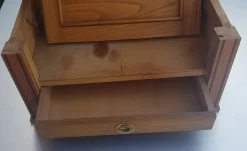 New Pamono Antique Wooden Box with Secret Compartment