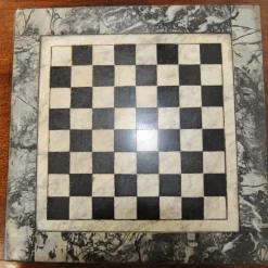 Online Pamono Antique Wooden Chess Table on Wheels, 19th Century