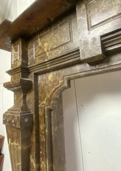 Pamono Antique Wooden Fireplace Mantle, 1900s><noscript><img width=