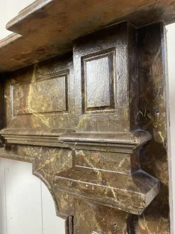 Pamono Antique Wooden Fireplace Mantle, 1900s><noscript><img width=