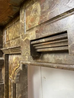 Pamono Antique Wooden Fireplace Mantle, 1900s><noscript><img width=