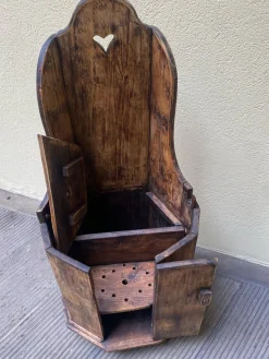 New Pamono Antique Wooden High Chair, 1890s