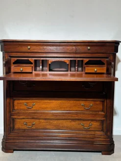 Clearance Pamono Antique Wooden Secretaire in Mahogany
