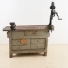 Best Pamono Antique Wooden Workbench with Vice and Drill