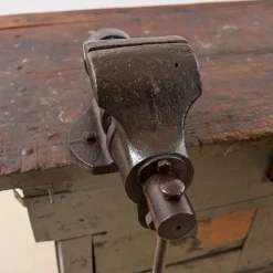 Best Pamono Antique Wooden Workbench with Vice and Drill