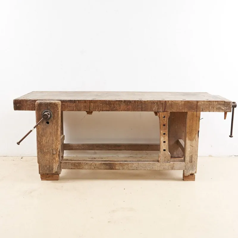 Pamono Antique Workbench in Wood> Worktables & Workbenches