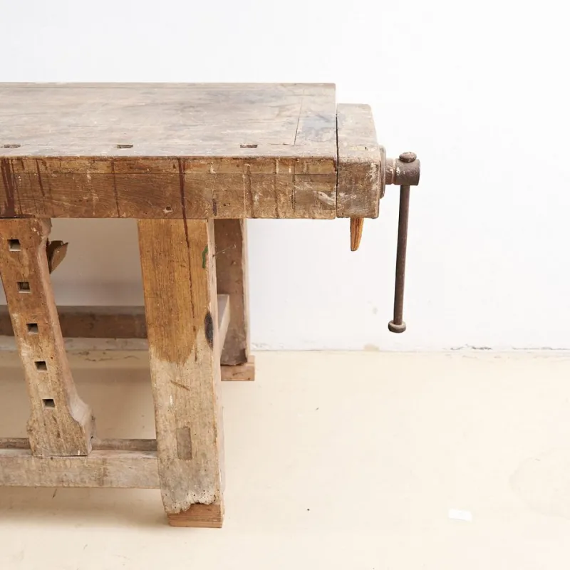 Pamono Antique Workbench in Wood> Worktables & Workbenches