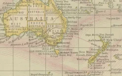 Sale Pamono Antique World Map by Rand McNally, 1888