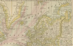 Sale Pamono Antique World Map by Rand McNally, 1888
