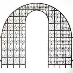 Pamono Antique Wrought Iron Garden Gate, France, Late 19th Century> Garden Accessories