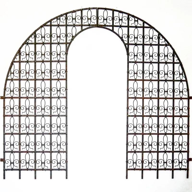 Pamono Antique Wrought Iron Garden Gate, France, Late 19th Century> Garden Accessories