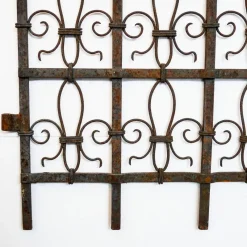 Pamono Antique Wrought Iron Garden Gate, France, Late 19th Century><noscript><img width=