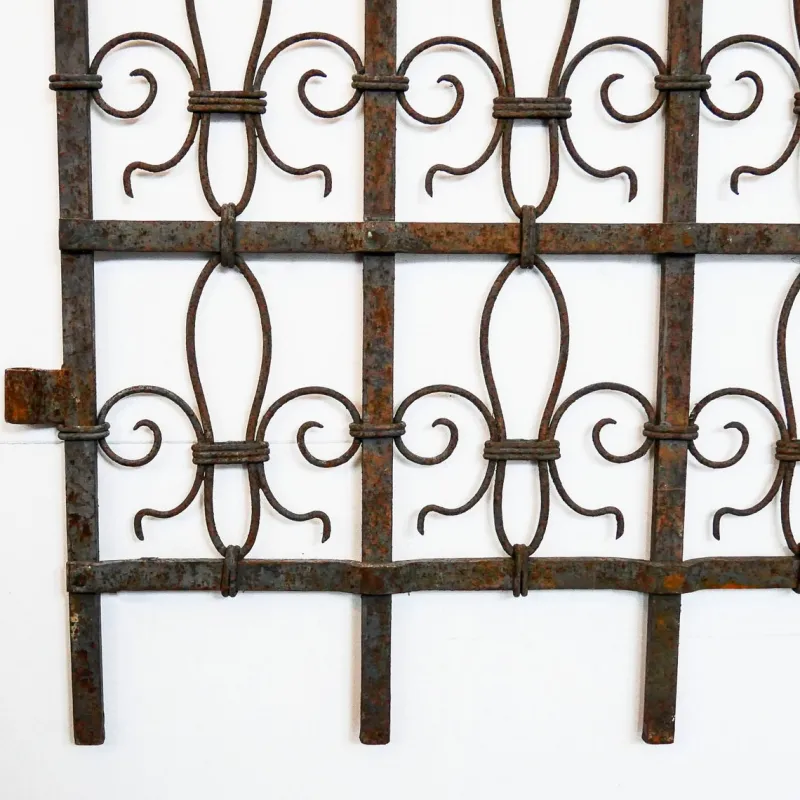 Pamono Antique Wrought Iron Garden Gate, France, Late 19th Century> Garden Accessories