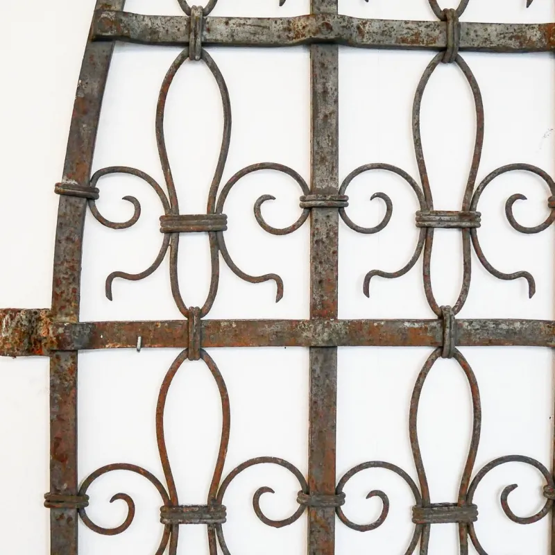 Pamono Antique Wrought Iron Garden Gate, France, Late 19th Century> Garden Accessories