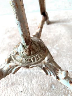 Best Pamono Antique Wrought Iron Garden Table, 1890s
