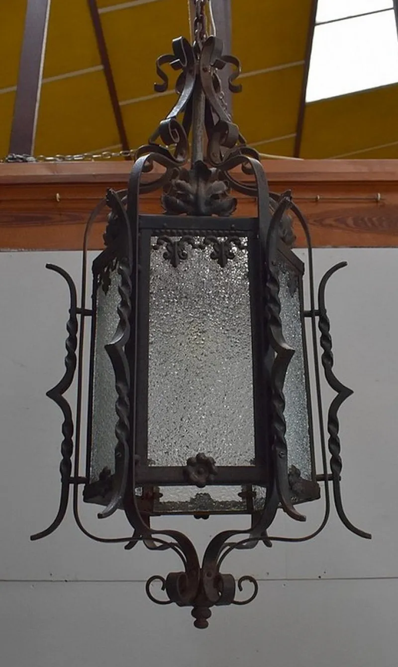 Outlet Pamono Antique Wrought Iron Landing Lantern