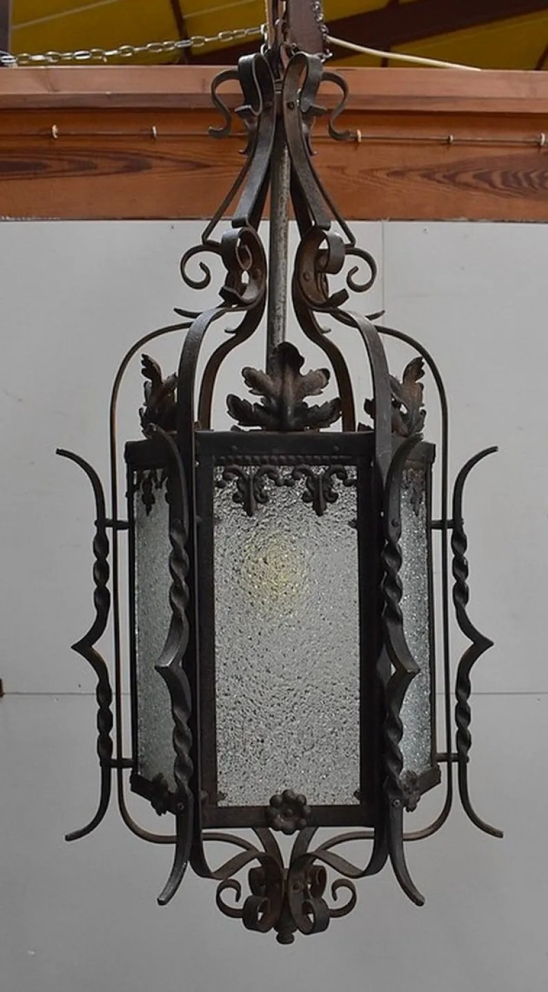 Outlet Pamono Antique Wrought Iron Landing Lantern