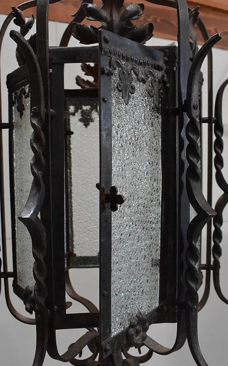 Outlet Pamono Antique Wrought Iron Landing Lantern