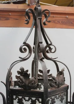 Outlet Pamono Antique Wrought Iron Landing Lantern