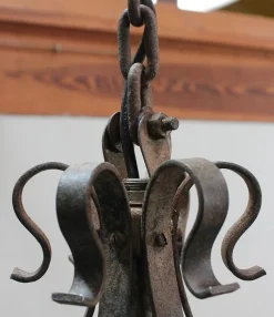 Outlet Pamono Antique Wrought Iron Landing Lantern