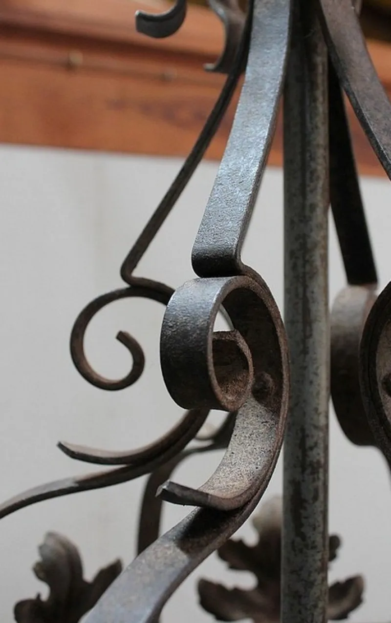 Outlet Pamono Antique Wrought Iron Landing Lantern