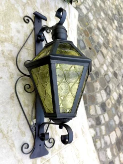 Pamono Antique Wrought Iron Lantern Wall Light> Garden Lighting