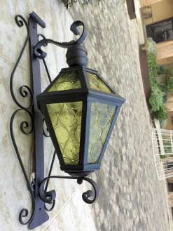 Pamono Antique Wrought Iron Lantern Wall Light> Garden Lighting